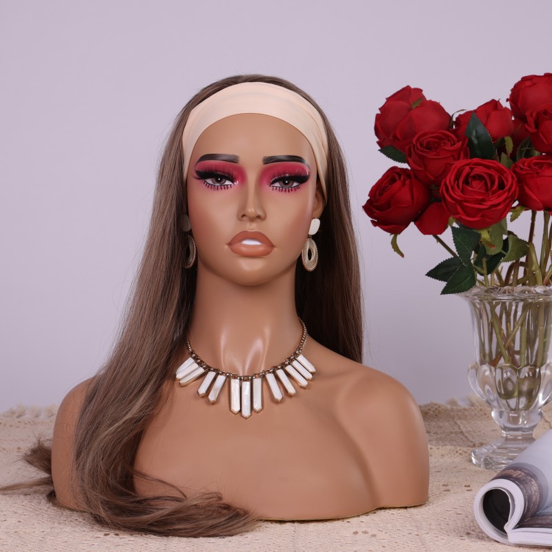 Body Jewelry Store - Głowa manekina z PVC, pół ciała,
