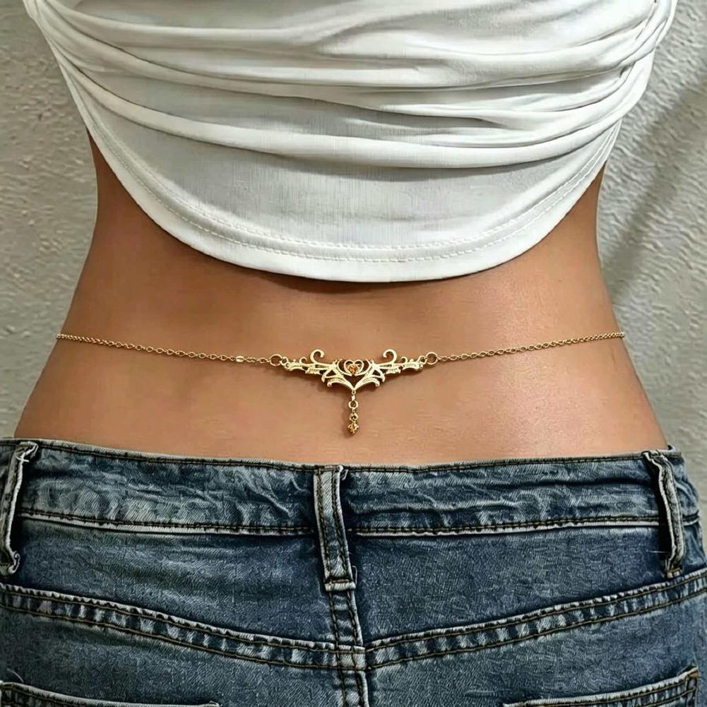 Body Jewelry Goth - Gotycki Łańcuszek na Pas dla Kobiet,