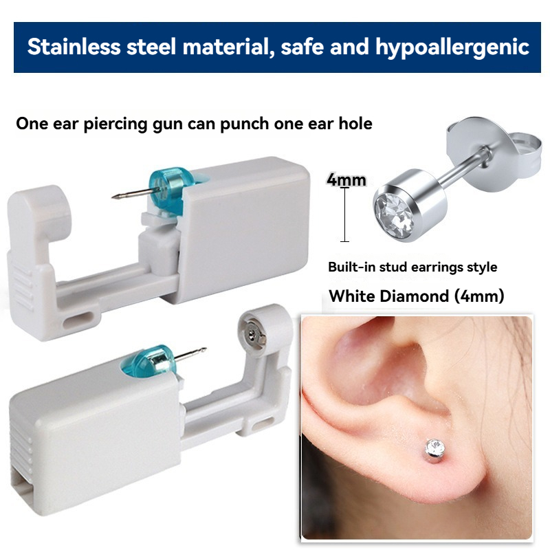 Body Jewelry Kit - Jednorazowy, sterylny zestaw do przekłuwania uszu,
