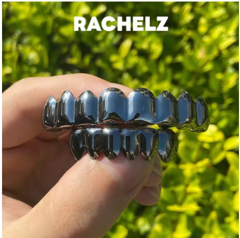 Body Jewelry Ends - Hip Hop 8/6 Czarne Grillz na