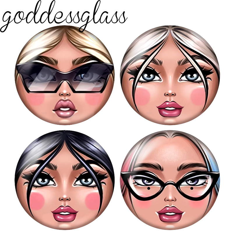 Body Jewelry Top - Dziewczynka z twarzą matrioszki, okulary przeciwsłoneczne,
