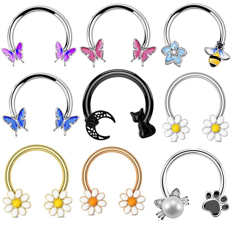 Body Jewelry And Earrings - Kolczyk do przegrody nosowej 16G, kolczyk