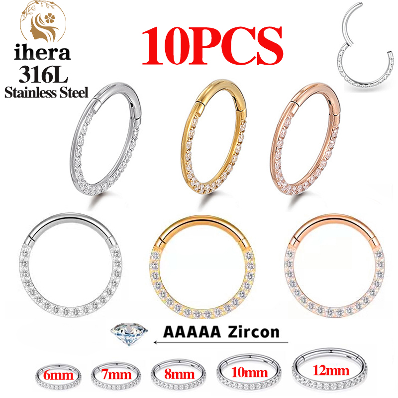 Body Jewelry And Earrings - 1/10 SZT. Pierścienie do nosa ze