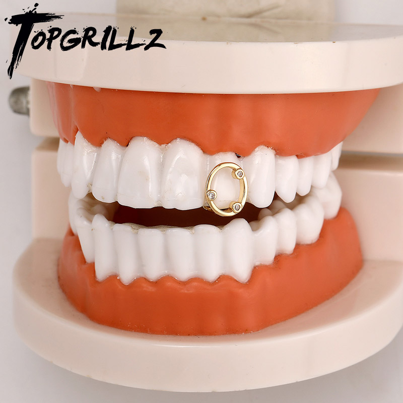 Body Jewelry Charms - TOPGRILLZ Vintage Klasyczne Pojedyncze Grillzy z
