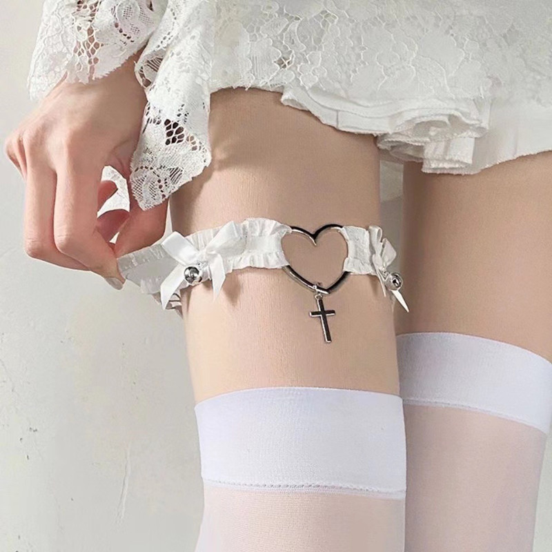 Gotycki koronkowy pas do pończ – Body Jewelry Goth recenzja i cena