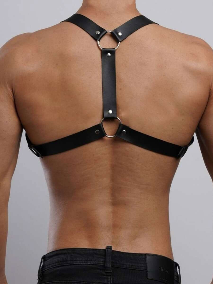 Męska skórzana uprząż na klatk – Body Jewelry Goth recenzja i cena