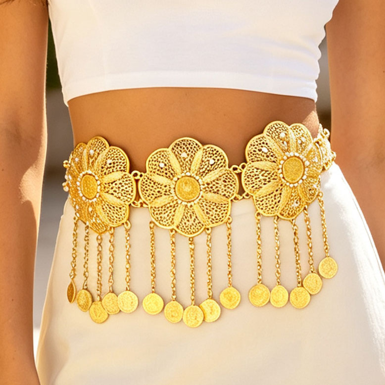 Arabski pas biodrowy w stylu D – Body Jewelry Dubai recenzja i cena